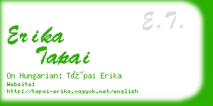 erika tapai business card